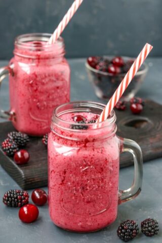 Strawberry Cherry Yogurt Smoothie
