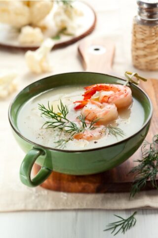 Cauliflower Shrimp Soup
